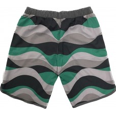 BERMUDA ESPORTIVA SHARK - CINZA/VERDE/PRETO